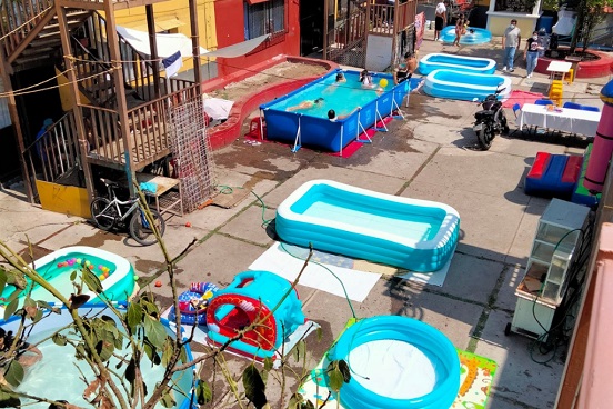 Vecinos de Tepito construyen parque acuático con albercas (VIDEO) – CCO  Noticias 